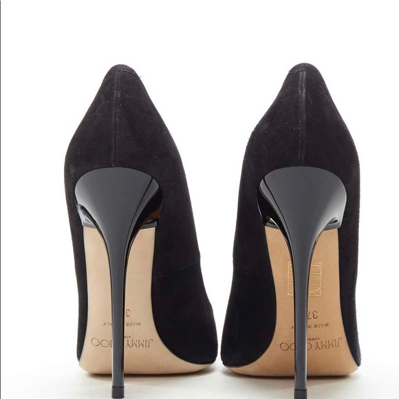 JIMMY CHOO Anouk 120 black suede stiletto EU39.5 - Picture 2 of 9